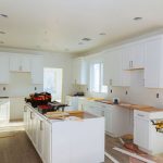 white cabinets install